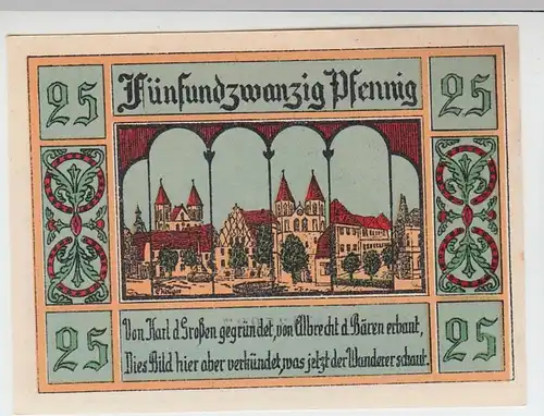 (D928) Notgeld der Stadt Aken / Elbe, 25 Pfennig 1921