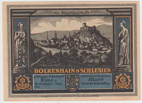 (D932) Notgeld der Stadt Bolkenhain, Bolków, 1 Mark, Verein f. Heimatpflege
