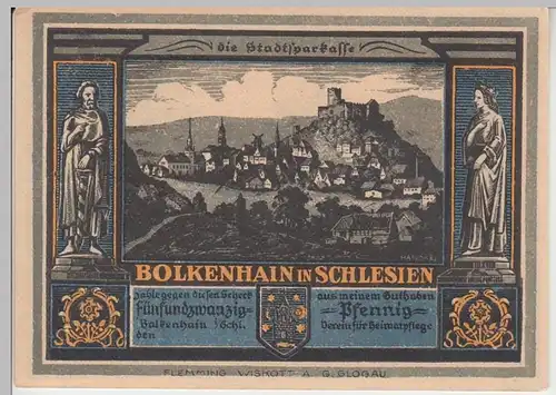 (D933) Notgeld der Stadt Bolkenhain, Bolków, 25 Pfennig, Verein f. Heimatpflege