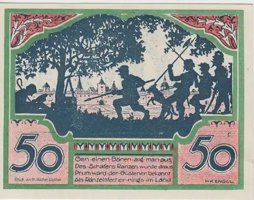 (D935) Notgeld der Stadt Güsten, 50 Pfennig