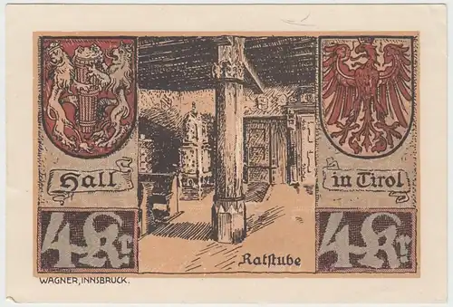 (D943) Notgeld der Stadt Hall i. Tirol, 4 Kronen 1920