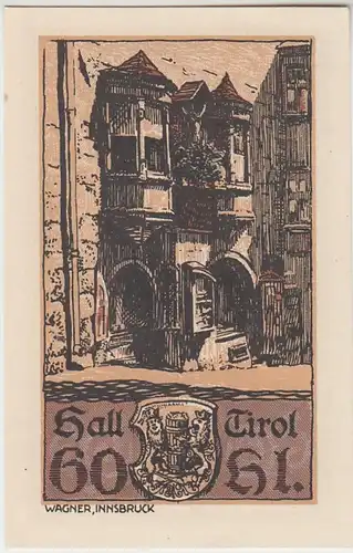 (D945) Notgeld der Stadt Hall i. Tirol, 60 Heller 1920
