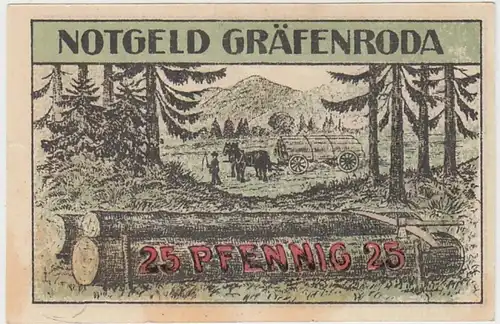 (D959) Notgeld der Gemeinde Gräfenroda, 25 Pfennig