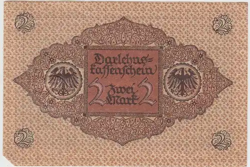 (D1002) Geldschein Darlehnskassenschein, 2 Mark 1920
