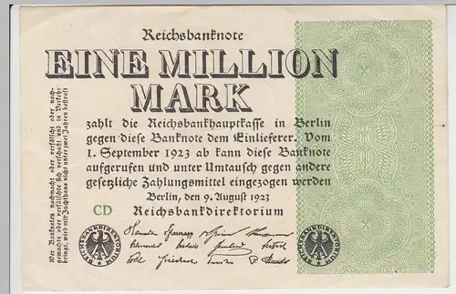 (D1005) Geldschein Reichsbanknote, 1 Millionen Mark 1923, Inflation