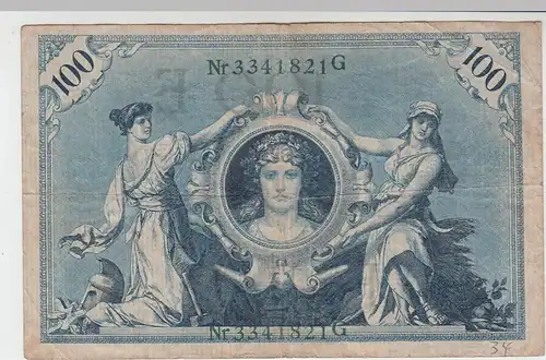 (D1010) Geldschein Reichsbanknote, 100 Mark 1908