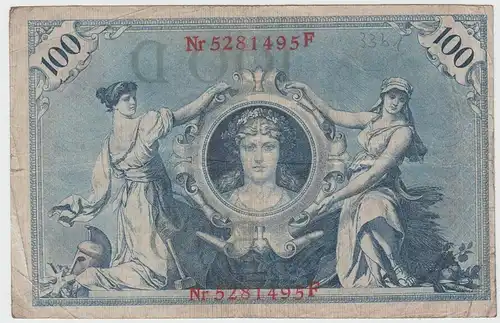 (D1011) Geldschein Reichsbanknote, 100 Mark 1908