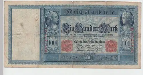(D1014) Geldschein Reichsbanknote, 100 Mark 1910