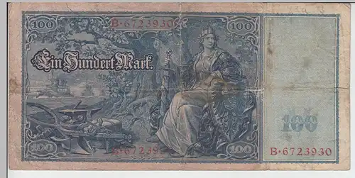 (D1014) Geldschein Reichsbanknote, 100 Mark 1910
