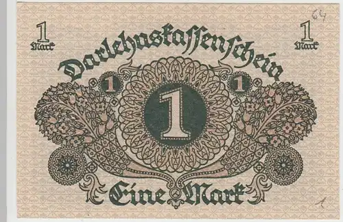 (D1023) Geldschein Darlehnskassenschein, 1 Mark 1920