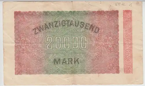 (D1028) Geldschein Reichsbanknote, 20.000 Mark 1923, Inflation