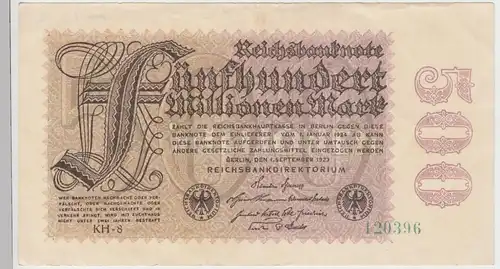 (D1040) Geldschein Reichsbanknote, 500 Millionen Mark 1923, Inflation