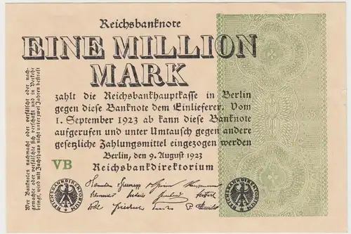 (D1047) Geldschein Reichsbanknote, 1 Millionen Mark 1923, Inflation