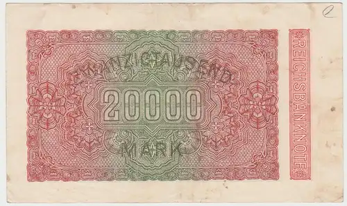 (D1050) Geldschein Reichsbanknote, 20.000 Mark 1923, Inflation
