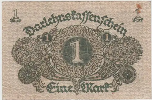 (D1057) Geldschein Darlehnskassenschein, 1 Mark 1920