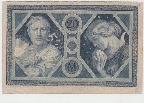 (D1060) Geldschein Reichsbanknote, 20 Mark 1915