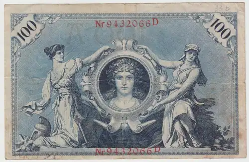 (D1070) Geldschein Reichsbanknote, 100 Mark 1908