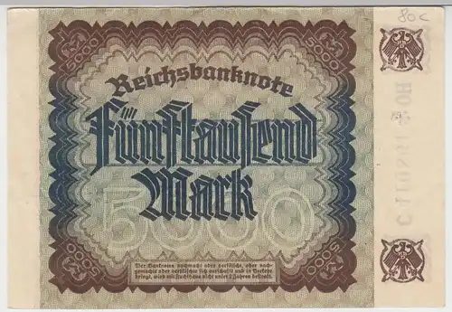 (D1077) Geldschein Reichsbanknote, 5.000 Mark 1922