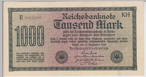 (D1079) Geldschein Reichsbanknote, 1.000 Mark 1922