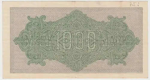 (D1079) Geldschein Reichsbanknote, 1.000 Mark 1922