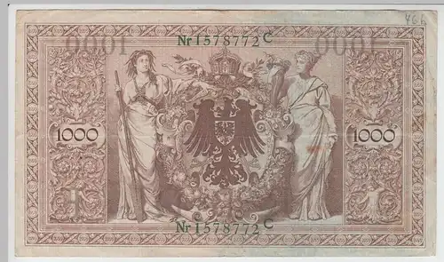 (D1089) Geldschein Reichsbanknote, 1.000 Mark 1910