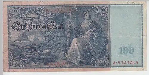 (D1091) Geldschein Reichsbanknote, 100 Mark 1910