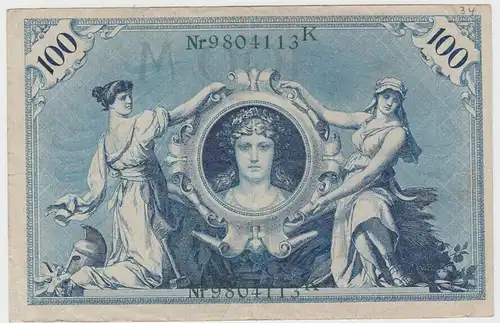 (D1094) Geldschein Reichsbanknote, 100 Mark 1908