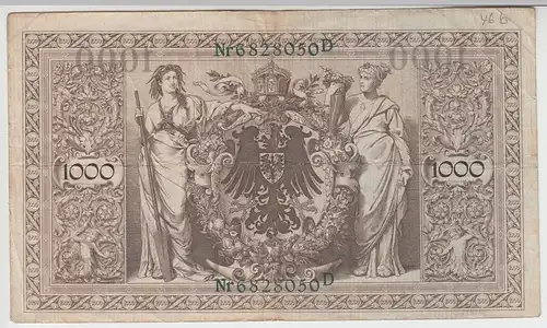 (D1101) Geldschein Reichsbanknote, 1.000 Mark 1910