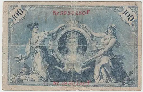 (D1102) Geldschein Reichsbanknote, 100 Mark 1908