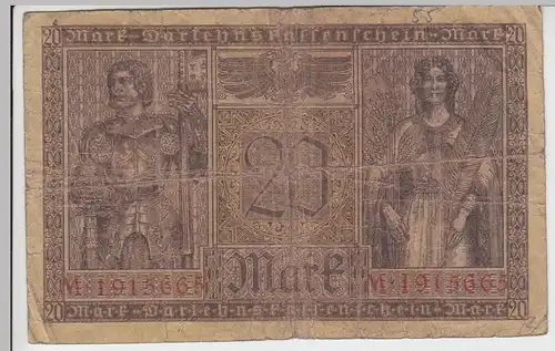 (D1106) Geldschein Darlehnskassenschein, 20 Mark 1918