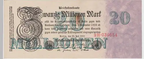 (D1118) Geldschein Reichsbanknote, 20 Millionen Mark 1923, Inflation