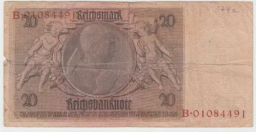 (D1124) Geldschein Reichsbanknote, 20 Mark 1929