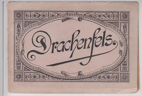 (D1143) Drachenfels, kl. Buch m. 12 Lithographien als Leporello um 1900