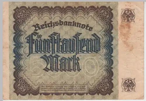 (D1166) Geldschein Reichsbanknote 5000 Mark 1922