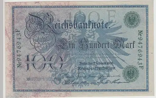 (D1173) Geldschein Reichsbanknote 100 Mark 1908
