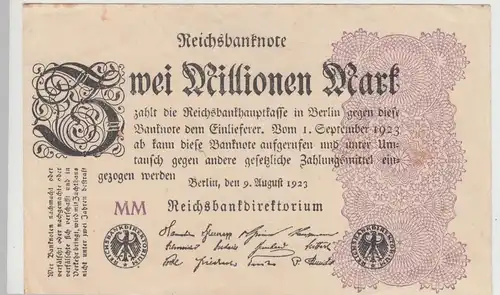 (D1176) Geldschein Reichsbanknote 2 Millionen Mark 1923 Infla