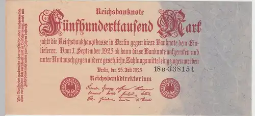 (D1190) Geldschein Reichsbanknote 500.000 Mark 1923