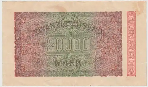 (D1191) Geldschein Reichsbanknote 20.000 Mark 1923