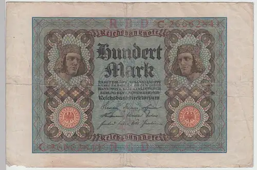 (D1193) Geldschein Reichsbanknote 100 Mark 1920