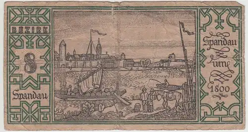 (D1194) Geldschein Berlin Spandau 50 Pfennige 1921