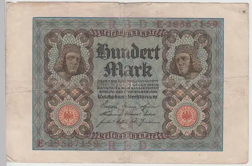 (D1196) Geldschein Reichsbanknote 100 Mark 1920