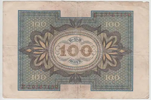 (D1196) Geldschein Reichsbanknote 100 Mark 1920