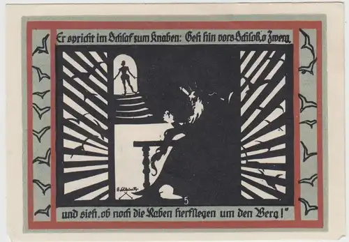 (D1201) Geldschein 50 Pf. Notgeld d. Gemeinde Rossla am Kyffhäuser 1921, Motiv 2