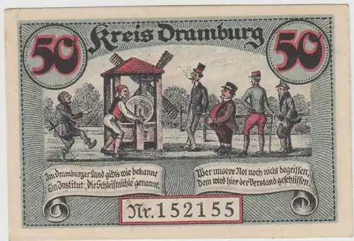 (D1207) Geldschein 50 Pf. Notgeld Dramburg 1920