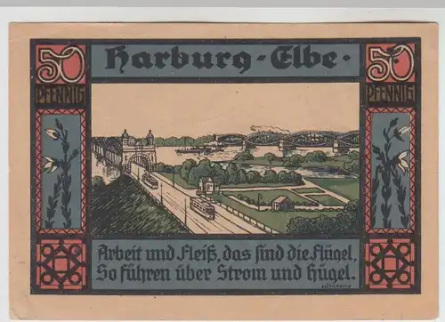 (D1210) Geldschein 50 Pf. Notgeld harburg a. Elbe 1921