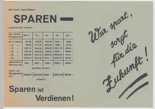 (D1211) Frankfurter Genossenschafts-Bank, Werbe-Faltblatt übers Sparen vor 1945