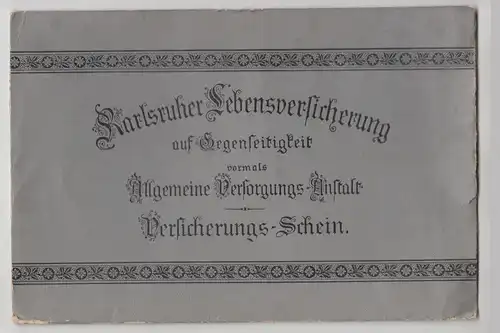 (D1217) Dokumentenmappe Karlsruher Lebensversicherung 23x15 cm