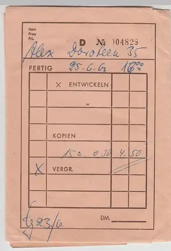 (D1219) Fotohülle Carl Andersen, Eckernförde, nach 1945