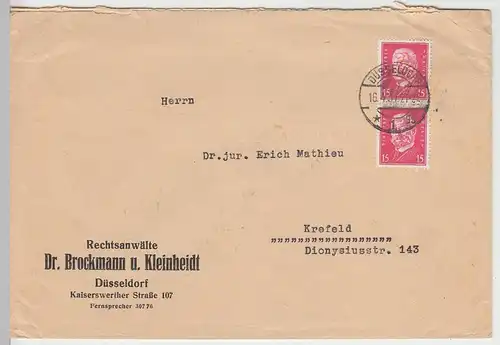 (B1153) Bedarfsbrief DR, RAe Dr. Brockmann u. Kleinheidt, Düsseldorf 1931