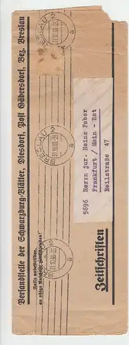 (B1169) Bedarfsbrief DR, Stempel Breslau 2, 1938